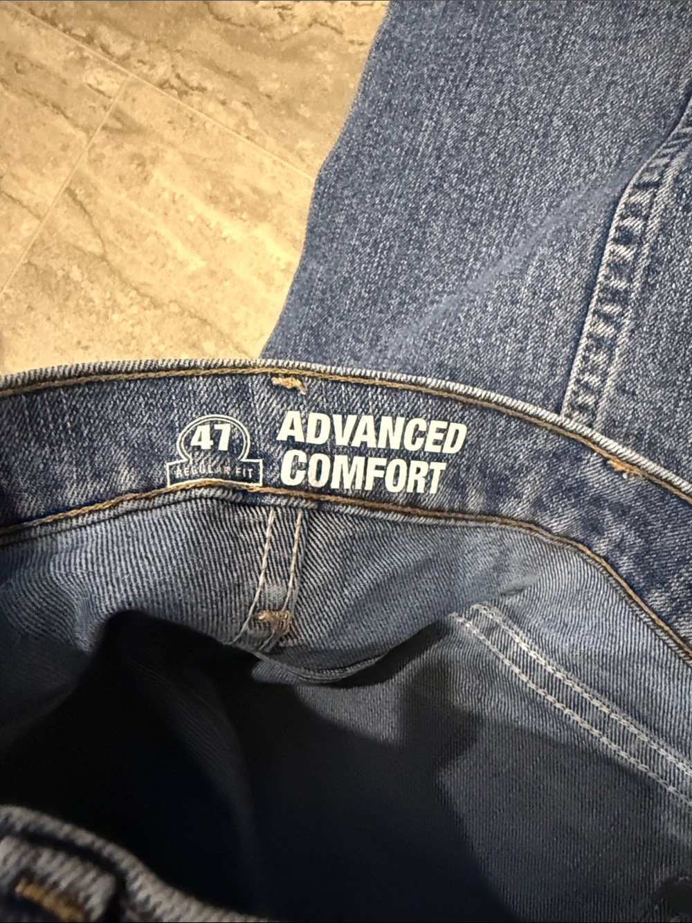 Wrangler Men’s Medium Blue Straight Jeans 47MACMS size 34x34 - Picture 3 of 9